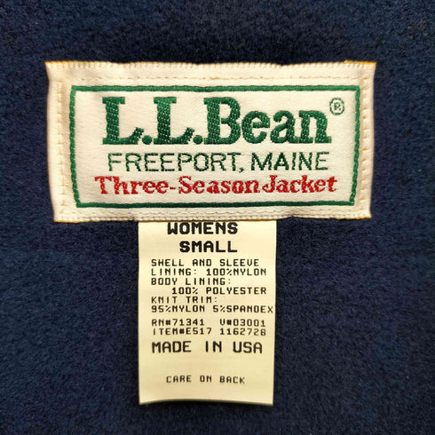 エルエルビーン L.L.Bean 80s USA製 THREE SEASON JACKET スリーシーズンジャケット レディース import:S